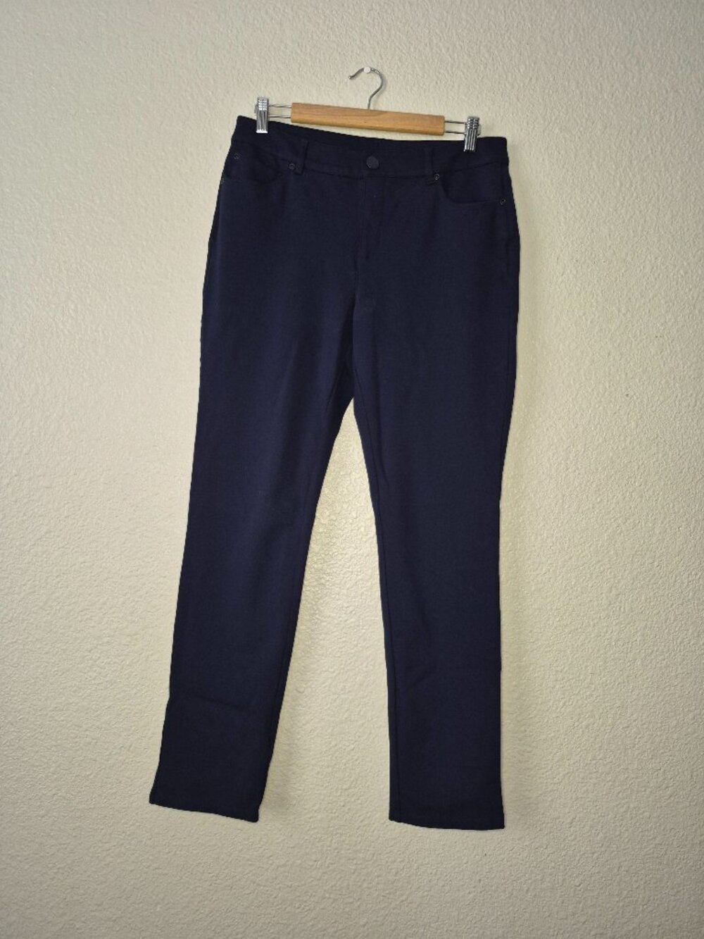 NWOT Christopher And Banks Women's Navy Stretch Straight Leg Pants Size: 10